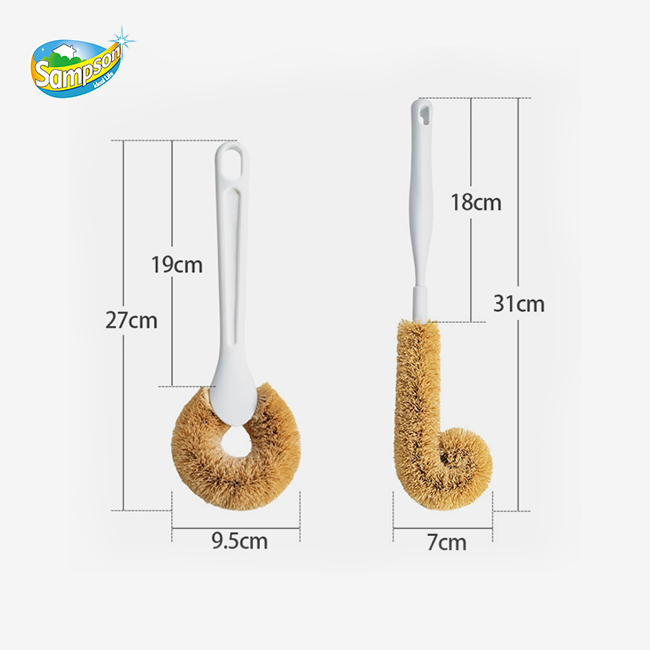 Natural Coconut Fiber Long Handle Bottle Brush Natural Coconut Fiber Long Handle Bottle Brush